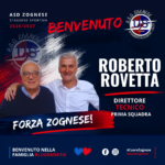 Zognese: Rovetta nuovo direttore tecnico, Belotti team manager